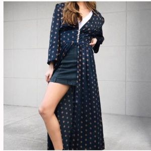 Free People Alexa Duster in blue